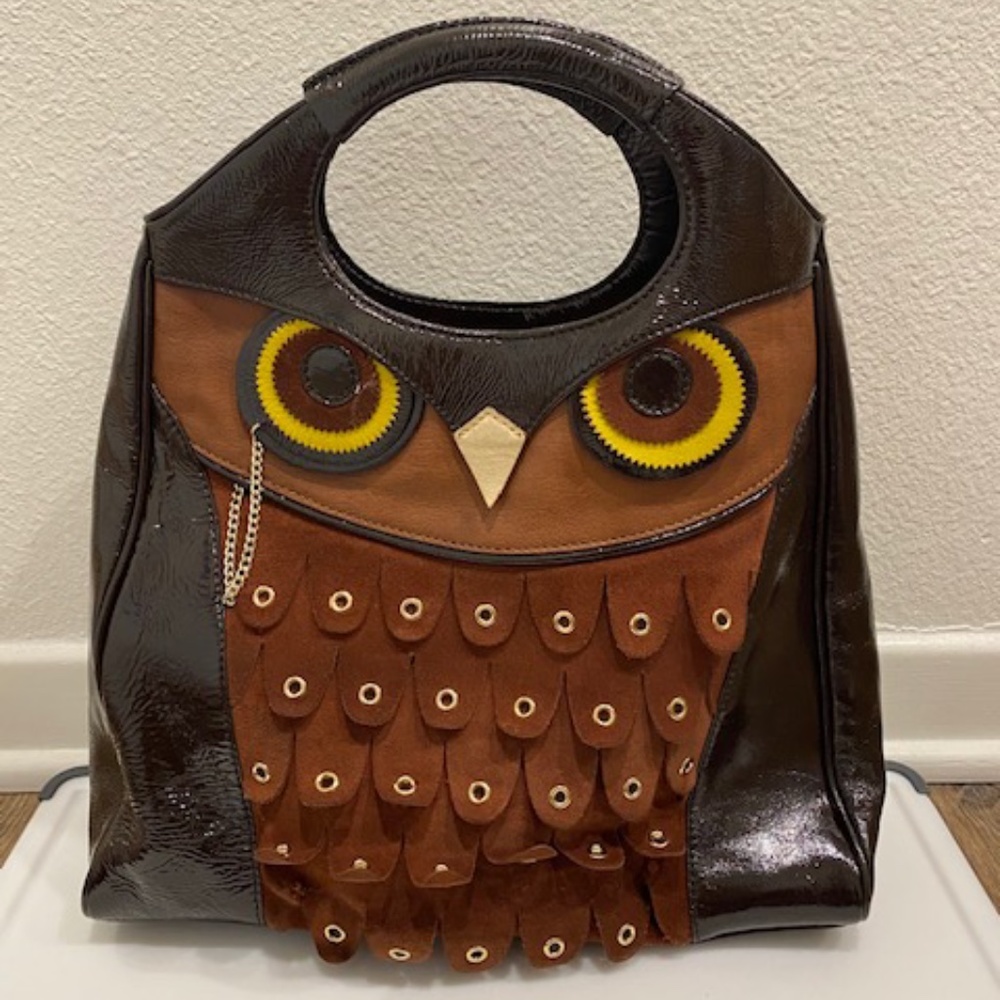 Rare Kate Spade Maximillian Owl Leather Handbag